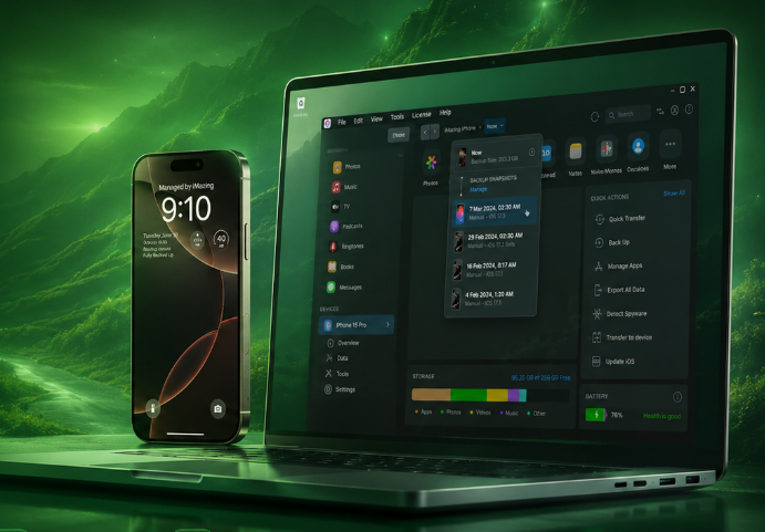 Live device health tiles inside the supervision panel
